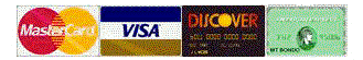 Visa, Master Card, Discover Card & American Express