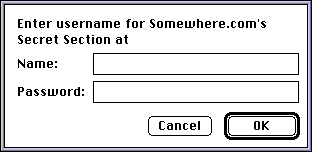 Authentication Dialog Box